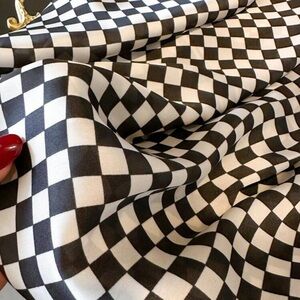 Checkered Black and White Fabric